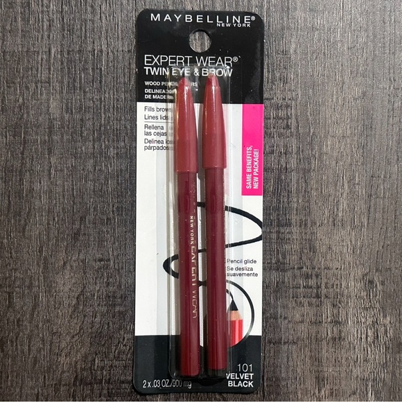 Maybelline Other - 💞 New Maybelline Expert Wear Twin Eye & Brow Pencils in Velvet Black